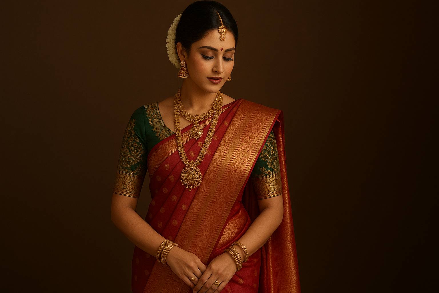 The Perfect Match: A Guide to Flawless Blouses for Kanjeevaram Bridal Sarees